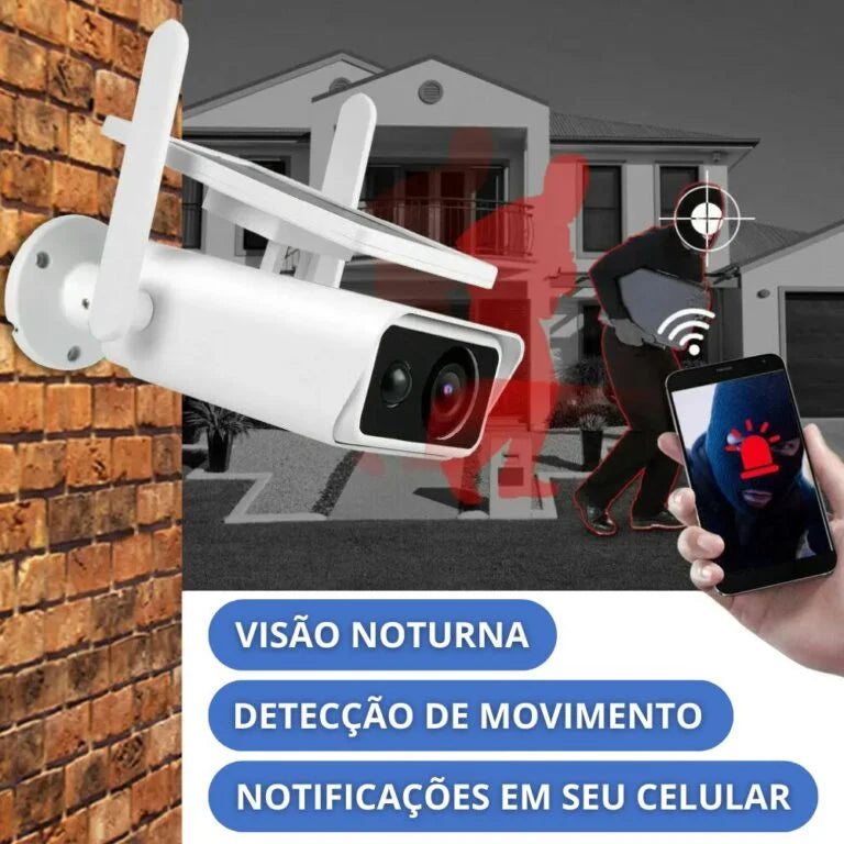 Cámara de Seguridad Solar Wifi a Prueba de Agua Full HD
