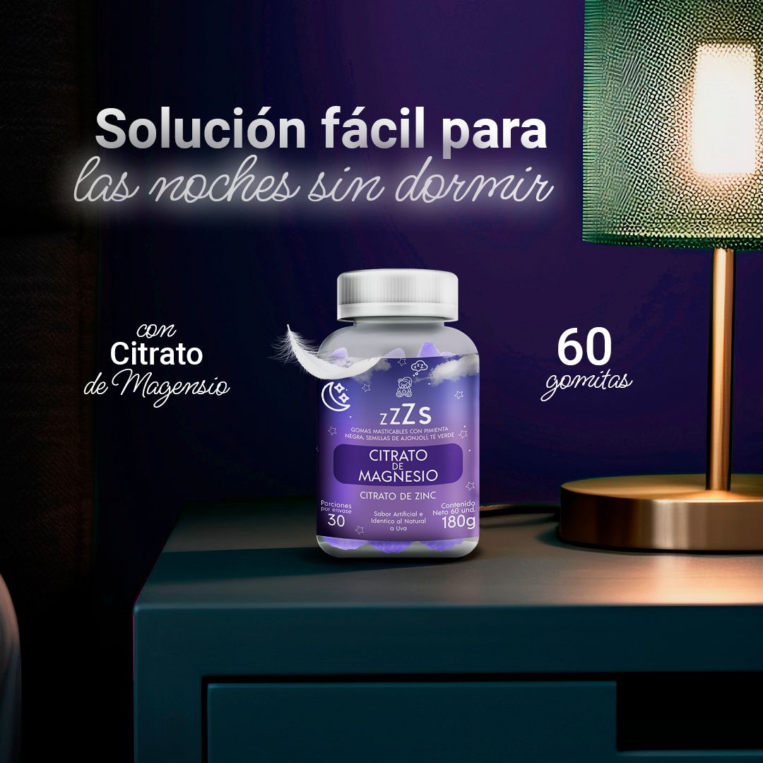 Citrato de Magnesio + Zinc (Gomitas Naturales) - ¡Duerme mejor, despierta con energía! Gomitas naturales con Magnesio y Zinc para un cuerpo y mente equilibrados